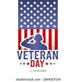 vector graphic of veteran day good for veteran day celebration. flat design. flyer design.flat illustration.