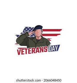 gráfico vectorial del día de los veteranos para la celebración del día de los veteranos. diseño plano. diseño de volante.ilustración plana.