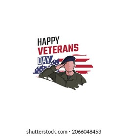 vector graphic of veterans day good for veterans day celebration. flat design. flyer design.flat illustration.