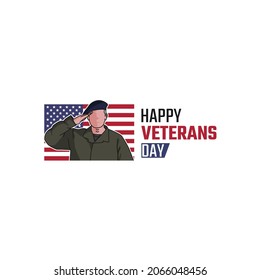 vector graphic of veterans day good for veterans day celebration. flat design. flyer design.flat illustration.