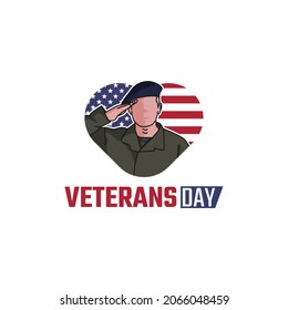 vector graphic of veterans day good for veterans day celebration. flat design. flyer design.flat illustration.