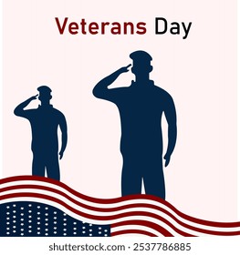 vector graphic of Veterans Day good for national Veterans Day celebration. flat design. flyer design.flat illustration.
