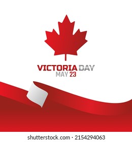 vector graphic of victoria day good for victoria day celebration. flat design. flyer design.flat illustration.