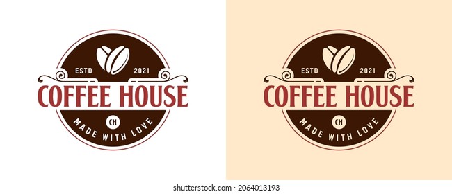 Vector graphic of vintage retro coffee | coffee label stamp logo design