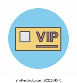 Vector Graphic of VIP Card - Color Mate Style - simple illustration. Editable stroke. Design template vector.outline style design.Vector graphic illustration