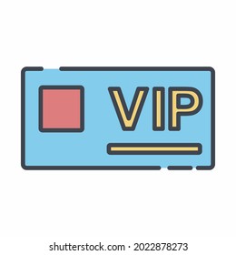 Vector Graphic of VIP Card - Line Cut Style - simple illustration. Editable stroke. Design template vector.outline style design.Vector graphic illustration