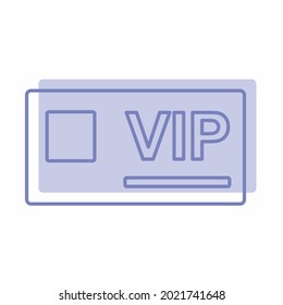 Vector Graphic of VIP Card - Twins Style - simple illustration. Editable stroke. Design template vector.outline style design.Vector graphic illustration