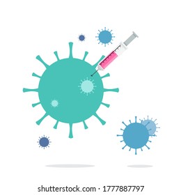 Vector - graphic virus and medicine.