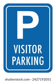 Vector graphic of visitor parking sign