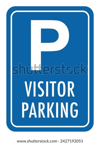 Vector graphic of visitor parking sign