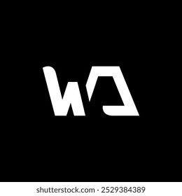 Vector graphic of WA monogram logo in modern style on black background. This vector is perfect for company logos, wedding name designs, templates, wallpaper, business and branding etc.
