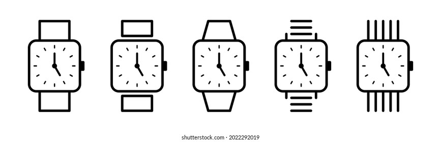 Vector graphic of watch icon collection