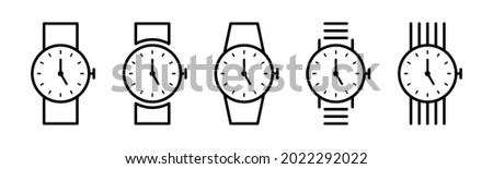 Vector graphic of watch icon collection