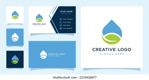 Vector graphic of water drop logo design template