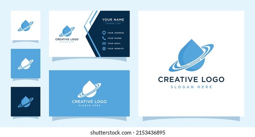 Vector graphic of water drop logo design template