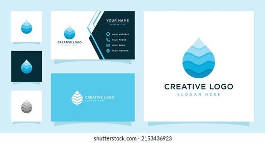 Gráfico vectorial de la plantilla de diseño del logotipo de gota de agua