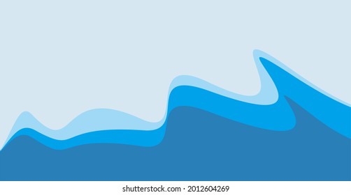 Vector graphic of the waves of the sea from the deep beach. Perfect to use for illustration.