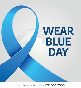vector graphic of Wear Blue Day good for Wear Blue Day celebration. flat design. flyer design.flat illustration.