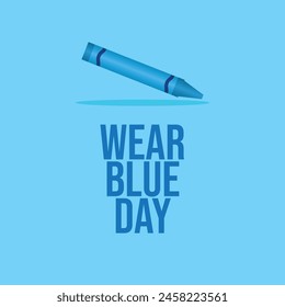 vector graphic of wear blue day good for wear blue day celebration. flat design. flyer design.flat illustration.