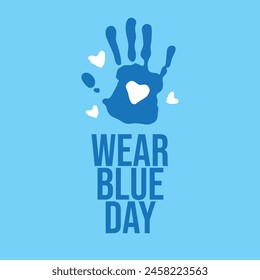 vector graphic of wear blue day good for wear blue day celebration. flat design. flyer design.flat illustration.