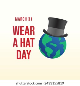 Vector gráfico de Wear A Hat Day ideal para la celebración de Wear A Hat Day.