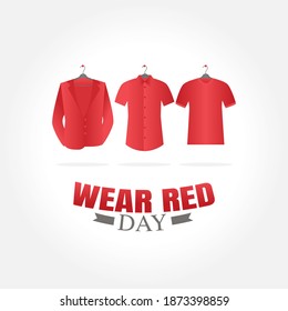 vector graphic of wear red day good for wear red day celebration. flat design. flyer design.flat illustration.