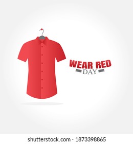 vector graphic of wear red day good for wear red day celebration. flat design. flyer design.flat illustration.