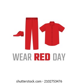 vector graphic of wear red day good for wear red day celebration. flat design. flyer design.flat illustration.