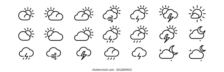 Vector graphic of weather icon collection