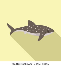 Un Vector gráfico de un tiburón ballena, simple y lindo, perfecto para diseños educativos