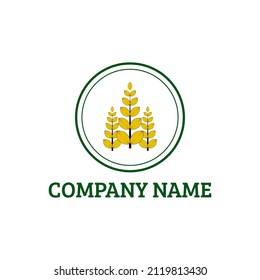 vector graphic of wheat logo on white backhground. suitable for company, business, brand, etc.