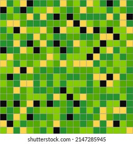 Vector graphic of white and green ceramic floor and wall tiles. Geometric mosaic texture. Square tiles seamless pattern. Green mosaic bathroom or kitchen tile wall. vector eps10.
