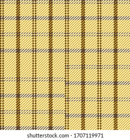 Vector graphic of white, orange and yellow gingham cloth background with fabric texture. Seamless fabric texture. Suits for Decorative Paper, Packaging and Gift Wrap. No gradient. No transparent.