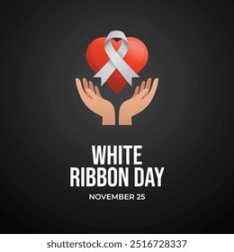 vector graphic of White Ribbon Day ideal for White Ribbon Day celebration.