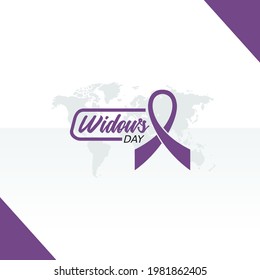 vector graphic of widows day good for widows day celebration. flat design. flyer design.flat illustration.