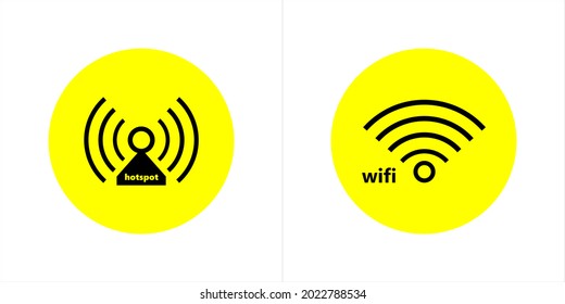 Vector graphic of wifi hotspot icon, and wifi area icon, Eps10
