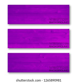 Vector graphic wood design banner. Wooden pattern backgrounds different color. Paper banner wooden style. Abstract wood pattern