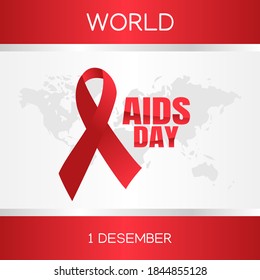 vector graphic of world aids day good for world aids day celebration. flat design. flyer design.flat illustration.