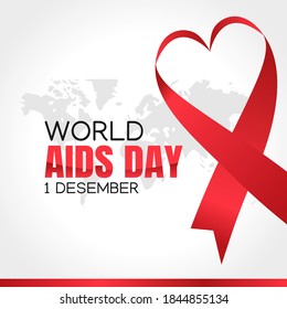 vector graphic of world aids day good for world aids day celebration. flat design. flyer design.flat illustration.
