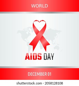 Vector Graphic Of World AIDS Day Good For World AIDS Day Celebration. Flat Design. Flyer Design.flat Illustration.