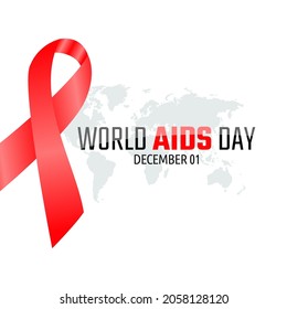 Vector Graphic Of World AIDS Day Good For World AIDS Day Celebration. Flat Design. Flyer Design.flat Illustration.