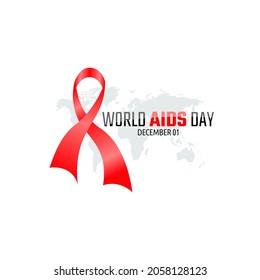 Vector Graphic Of World AIDS Day Good For World AIDS Day Celebration. Flat Design. Flyer Design.flat Illustration.