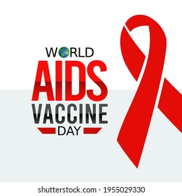vector graphic of world aids vaccine day good for world aids vaccine day celebration. flat design. flyer design.flat illustration.