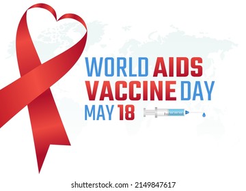 vector graphic of world aids vaccine day good for world aids vaccine day celebration. flat design. flyer design.flat illustration.