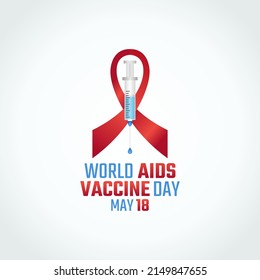 Vector Graphic Of World Aids Vaccine Day Good For World Aids Vaccine Day Celebration. Flat Design. Flyer Design.flat Illustration.