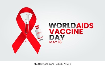 vector graphic of world aids vaccine day good for world aids vaccine day celebration. flyer design.flat illustration. may 18