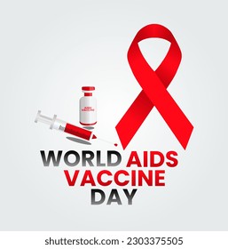 vector graphic of world aids vaccine day good for world aids vaccine day celebration. flyer design.flat illustration. may 18