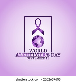 vector graphic of world alzheimer's day good for world alzheimer's day celebration. flat design. flyer design.flat illustration.