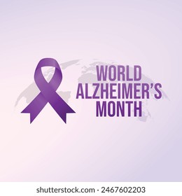 vector graphic of World Alzheimers Month ideal for World Alzheimers Month celebration.