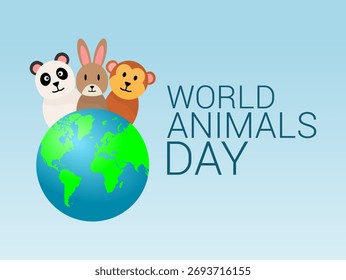 Vector graphic of World Animal Day for World Animal Day celebration.